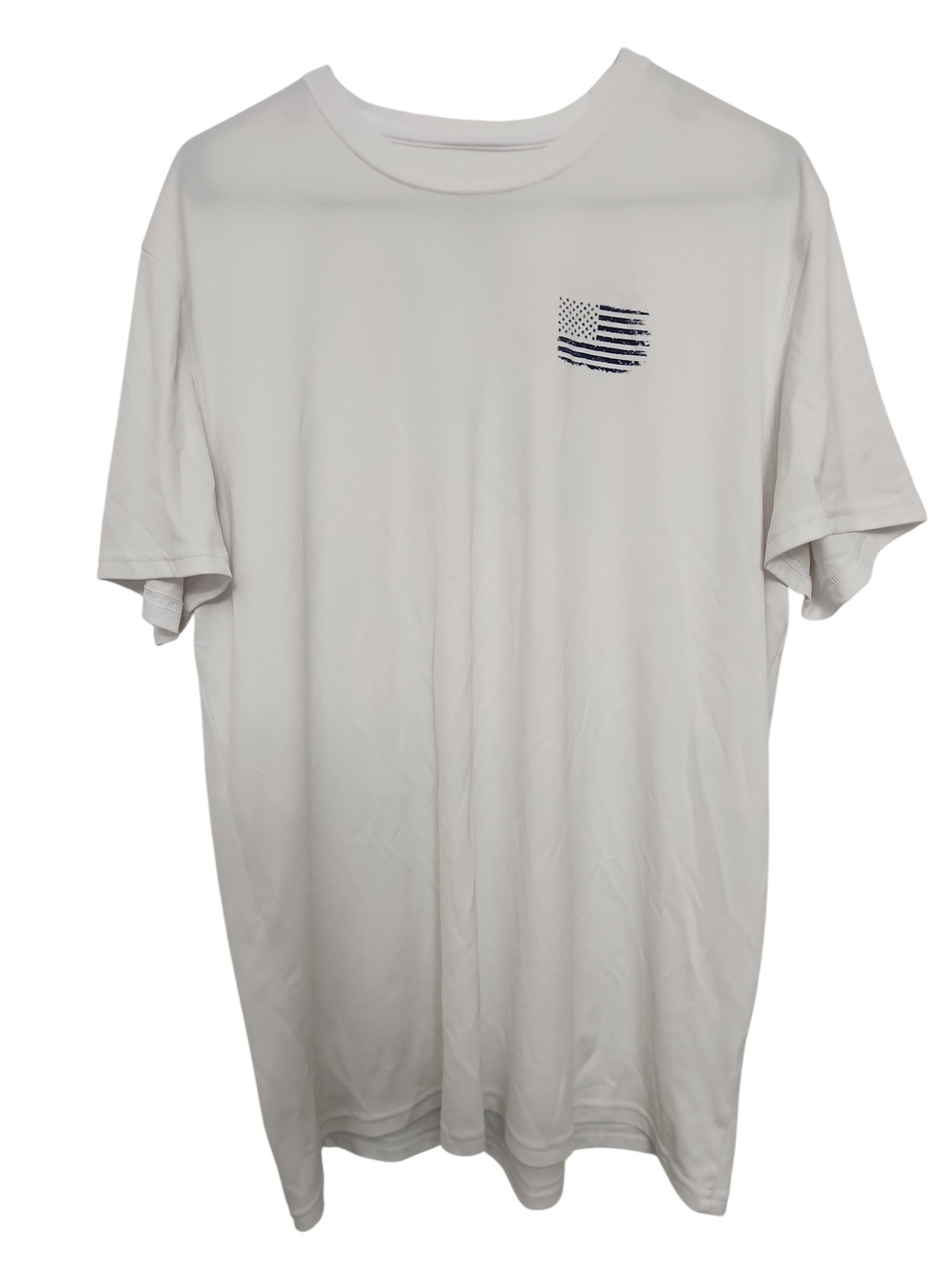 Vapor Apparel White Short-Sleeve Tee with Flag Graphic
